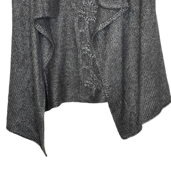 Eddie Bauer Open Cardigan Sweater Size Medium Gray Silver Sleeveless‎ Womens - Picture 4 of 6